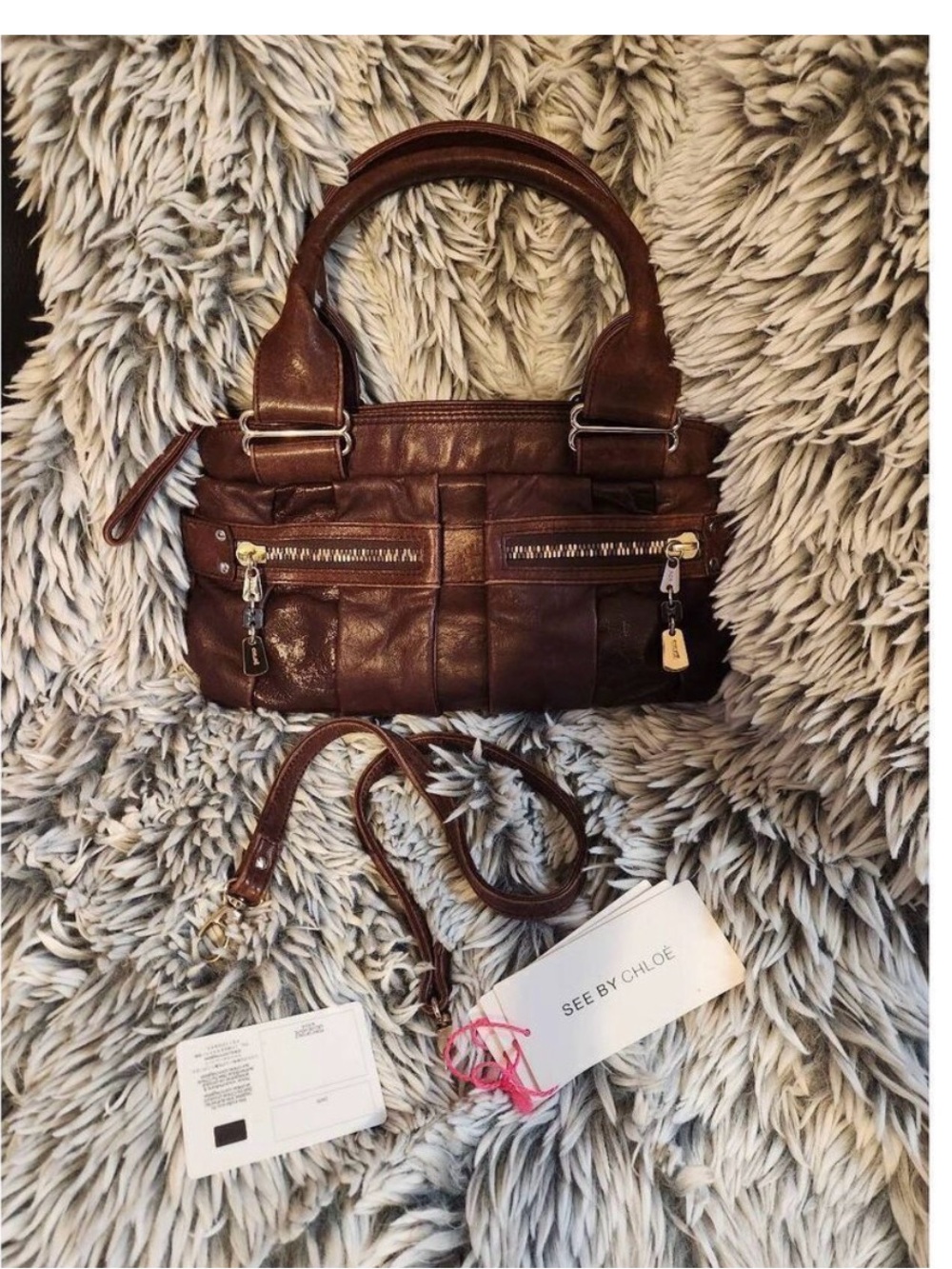 See By Chloe Dark Brown Leather Shoulder Bag